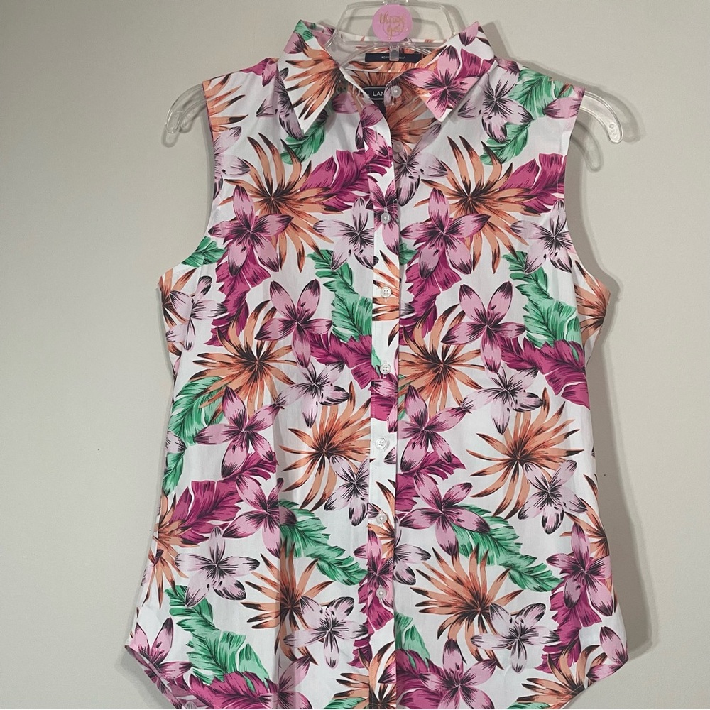 Lands' End Multicolor Floral Button-Down Shirt
Size 6 ~ NWOT ~ Casual-‎ Vacation